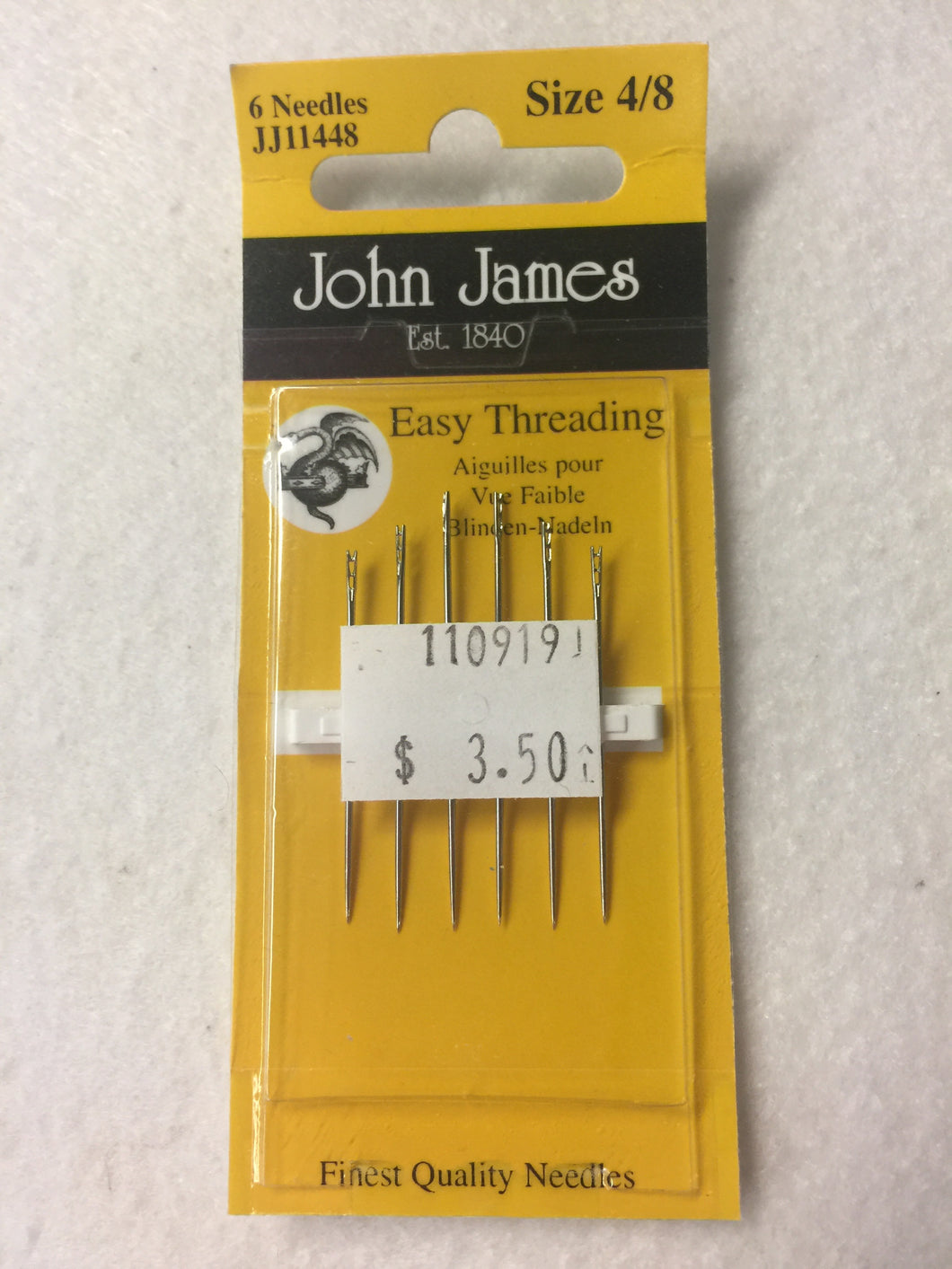 John James Self Threading Needles