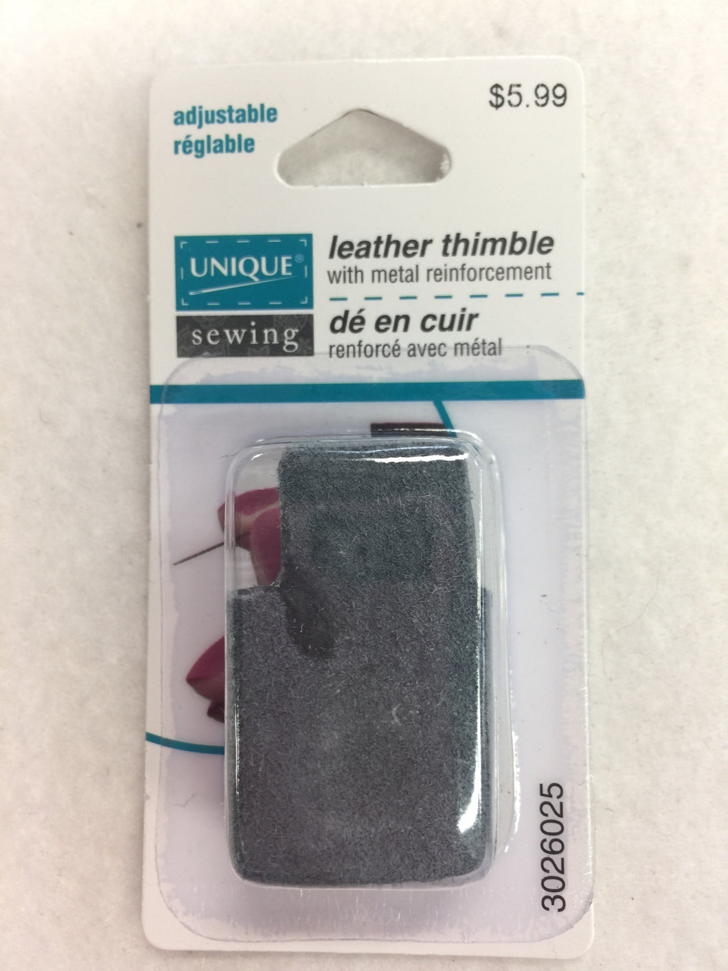 Leather Thimble with metal reinforcement