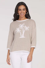 Load image into Gallery viewer, PALM MOTIF COTTON SWEATER
