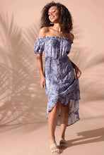 Load image into Gallery viewer, ON-AND-OFF-SHOULDER HIGH LOW HEM DRESS
