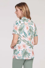Load image into Gallery viewer, TROPICAL PRINT BUTTON FRONT SHIRT
